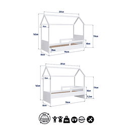 Cama Infantil Montessori Ema Blanco