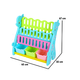 LIBRERO 3 CAJAS SUNNY CELESTE