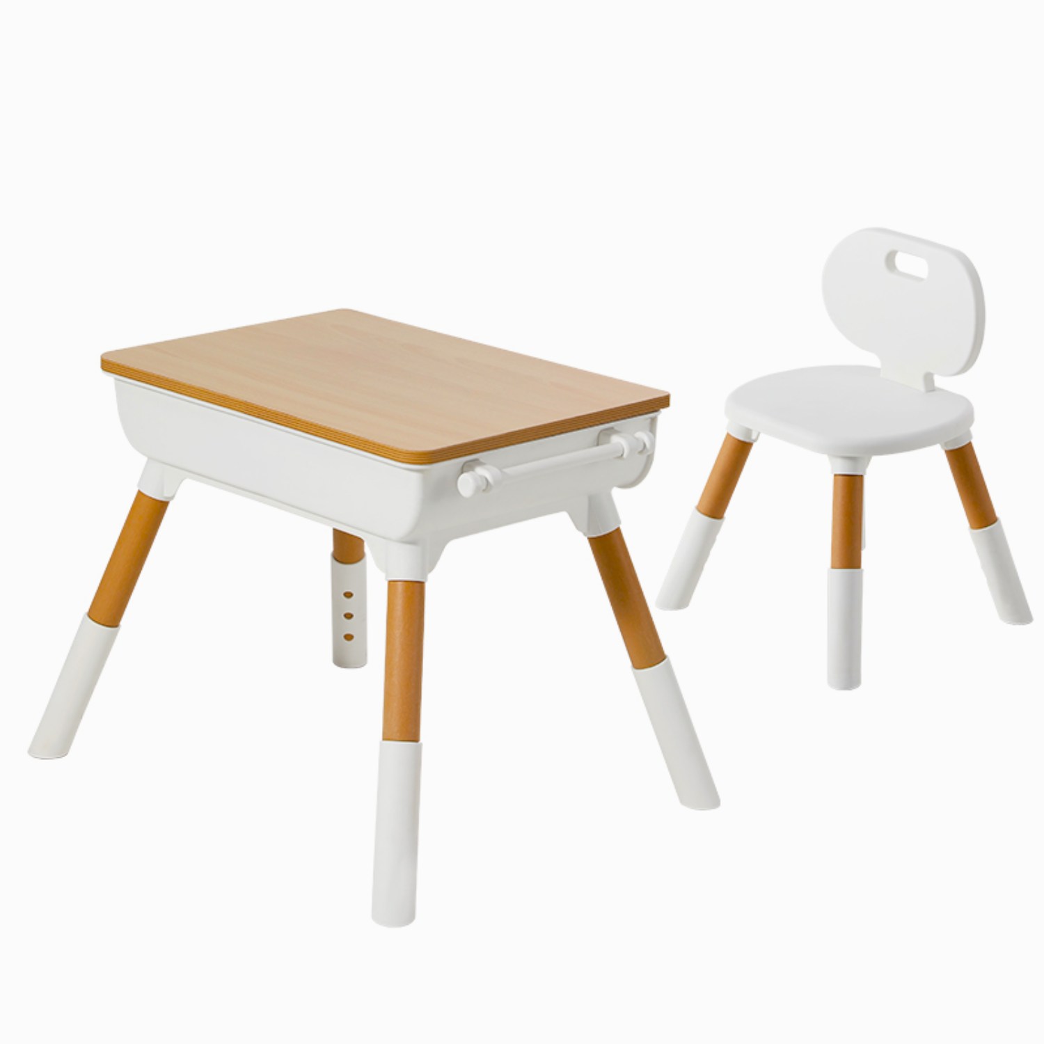 Mesa con silla School Blanco Caramelo