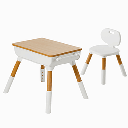 Mesa con silla School Blanco Caramelo 