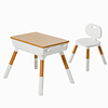 Mesa con silla School Blanco Caramelo 