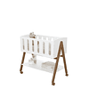 Mini cuna colecho Liv Blanca/Eco wood Con ruedas