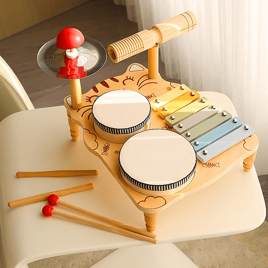 Didactico Bateria Madera Montessori