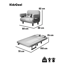 Sofa Mini Cama Infantil Gris