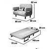 Preventa Sofa Mini Cama Infantil Gris - Entrega a partir del 21 de Octubre 2024