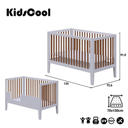 Cuna Sognare Practic Blanca/Miel