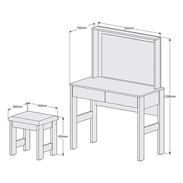 Tocador Con Espejo Be Blanco - Preventa 20 de Marzo
