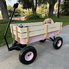 Combo Carro De Arrastre Wagon Rosado + Triciclo Mini Bike Rosado