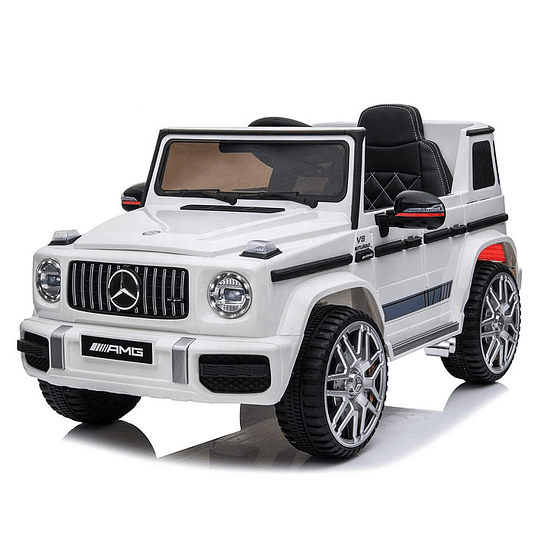 Entrega Express - Auto a Batería Jeep G63 Con Licencia Mercedes 12V Blanco