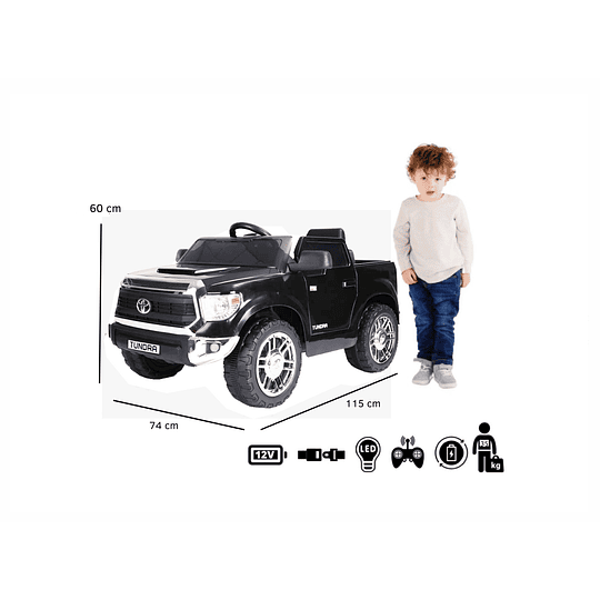 Toyota Tundra con licencia 12V Negra- Entrega Express