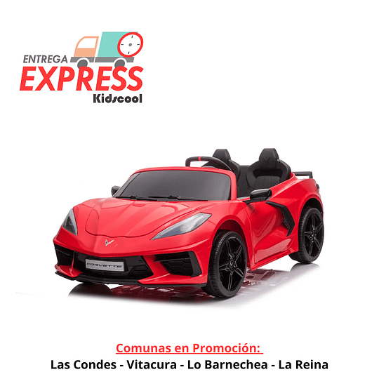 Entrega Express - Corvette con licencia 12V Rojo