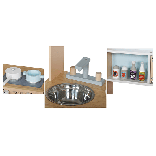 Cocina Montessori Celeste+Accesorios