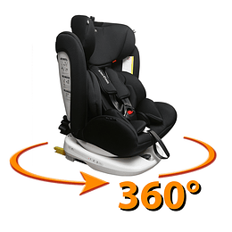 Silla de auto 360° Negro