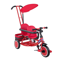 Triciclo Doble Rojo