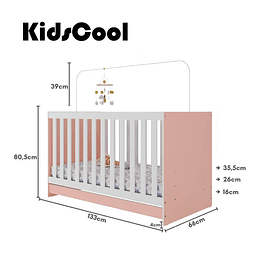 Cuna New 3 Funciones Rosado 