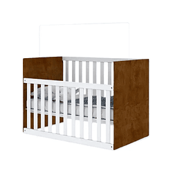 Cuna Blanco Café Gabi Baranda Ajustable - Preventa 10 de Febrero