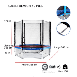 Entrega Express - Cama Elástica 12 pies Premium