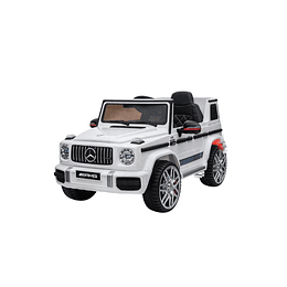 Auto a Batería Jeep G63 Con Licencia Mercedes 12V Blanco 