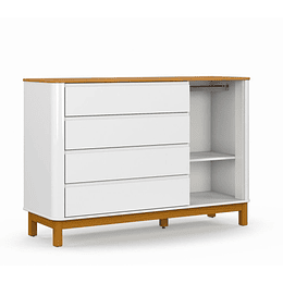 Comoda Flow Blanca Eco Wood