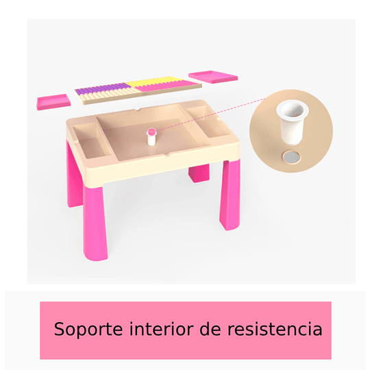 Mesa Didactica Pink 2 Sillas