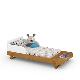 COMBO Cuna Maxx Multietapas Blanca Eco Wood + Colchon Cuna Kid 150 x 70 Cm