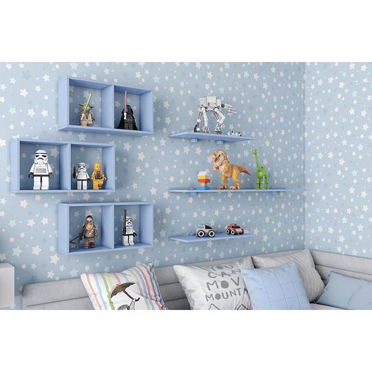 Retiro Express - Repisas Kids 60 Azul Packx2