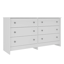 Comoda Duplex 6 Cajones Blanco 