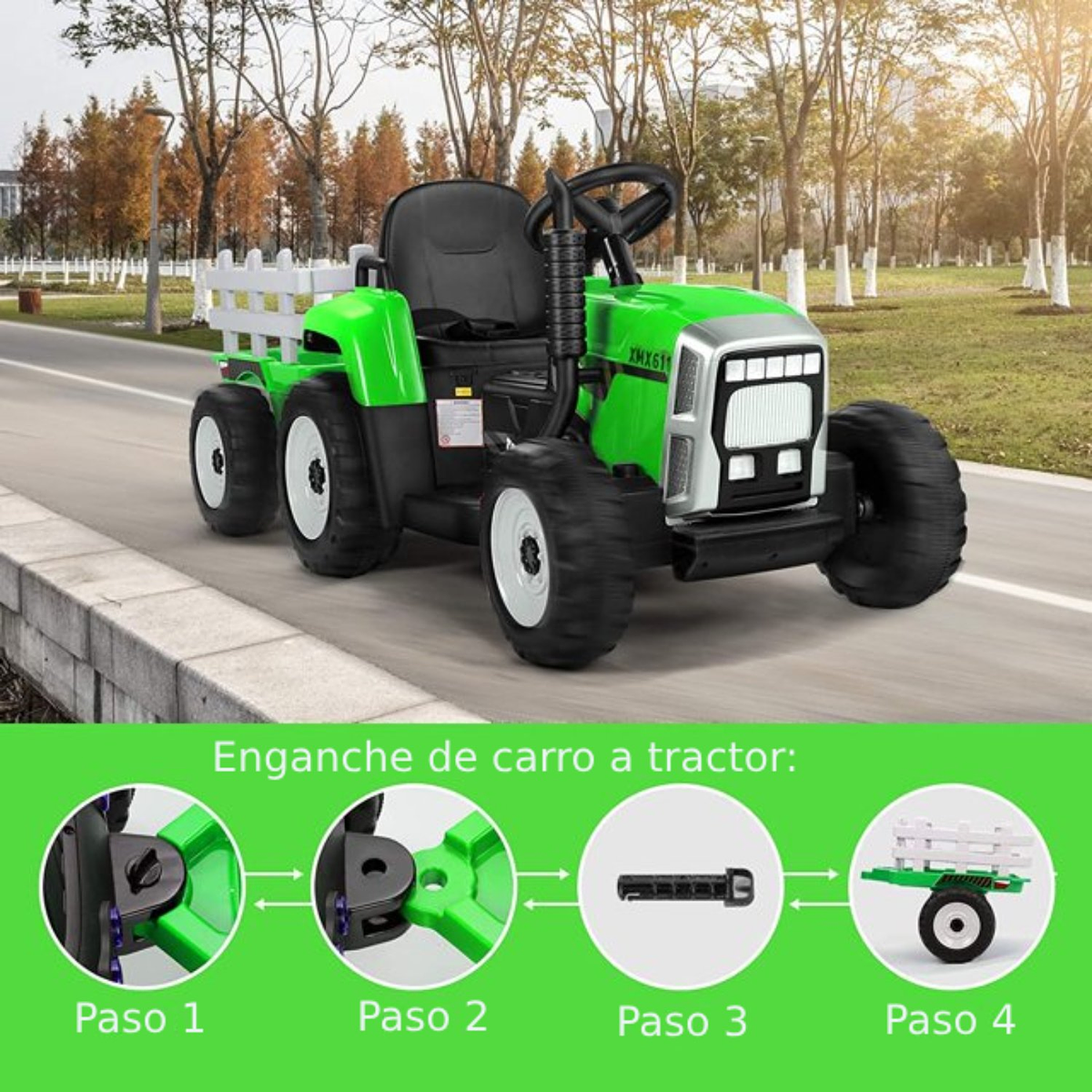 Tractor A Bateria Con Remolque