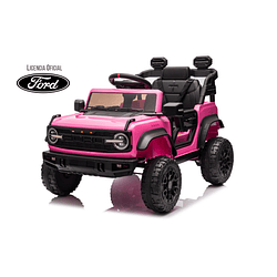 Auto Bateria Ford Bronco Raptor Rosado 12v 2Motores