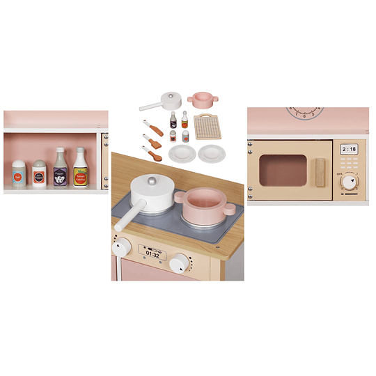 Retiro Express - Cocina Montessori Rosa +Accesorios