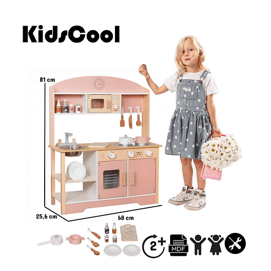 Retiro Express - Cocina Montessori Rosa +Accesorios