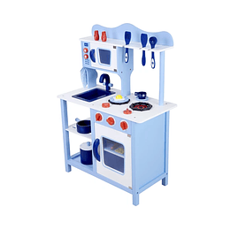 Retiro Express - Cocina de Madera Celeste