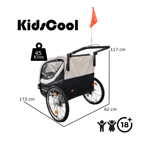 EXPRESS-Carro Jogger Baby Trailer Duplex