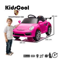 Retiro Express - Auto a Bateria Porsche 911 Ruf Ctr3 Rosado 12v 2Motores