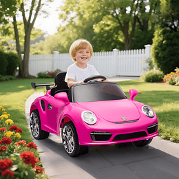 Retiro Express - Auto a Bateria Porsche 911 Ruf Ctr3 Rosado 12v 2Motores