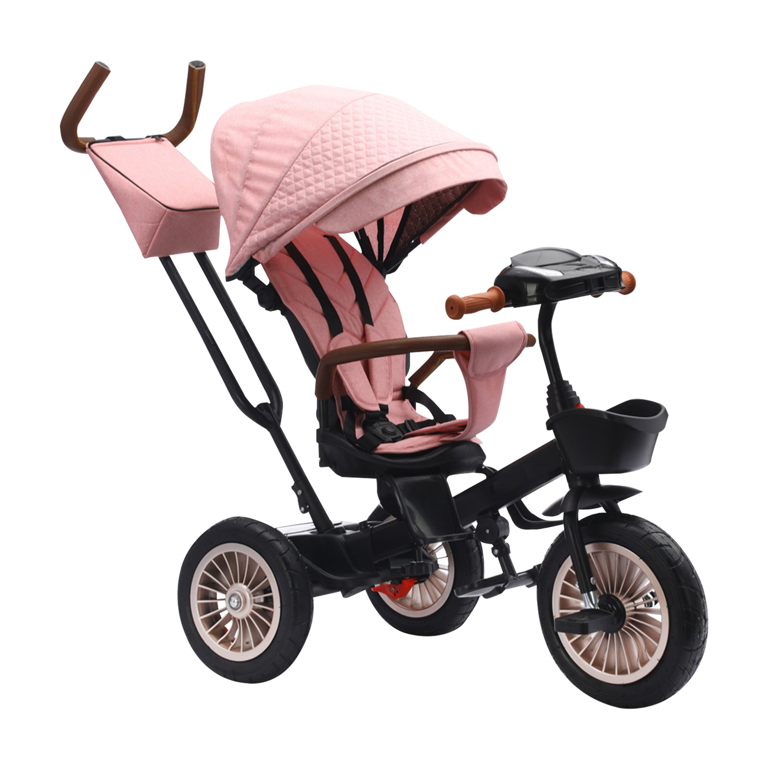 Triciclo Paseo Infantil 360 1326 Lx Rosado Bebesit