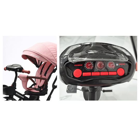 Triciclo Multifuncion Rosado Luxor 360