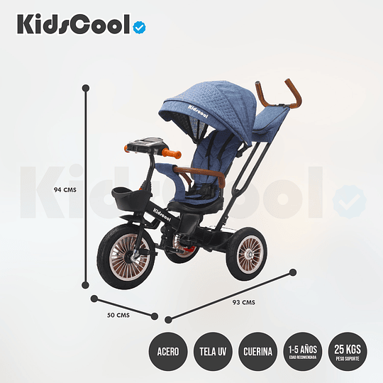 Triciclo Multifuncion Azul Luxor 360