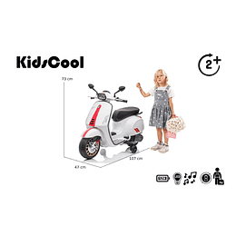 Retiro Express - Moto Blanca Vespa Sprint Racing A Bateria 12V