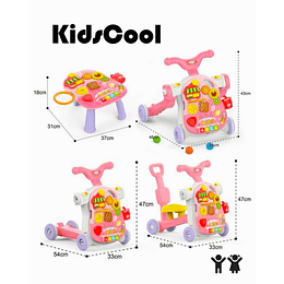 Caminador Multifunción 4 En 1 Rosado