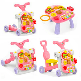 Caminador Multifunción 4 En 1 Rosado