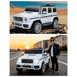 Retiro Express - Auto a Batería Jeep G63 Con Licencia Mercedes 12V Blanco