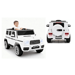 Retiro Express - Auto a Batería Jeep G63 Con Licencia Mercedes 12V Blanco