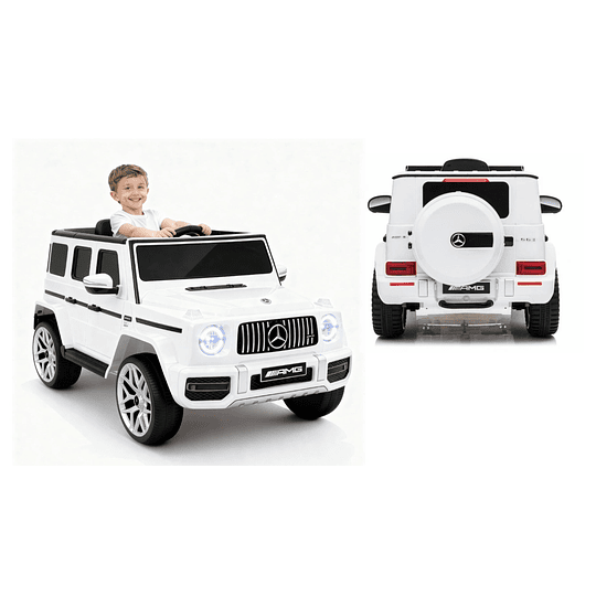 Retiro Express - Auto a Batería Jeep G63 Con Licencia Mercedes 12V Blanco