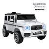 Retiro Express - Auto a Batería Jeep G63 Con Licencia Mercedes 12V Blanco