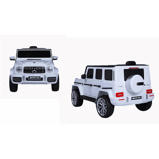  Auto a Batería Jeep G63 Con Licencia Mercedes 12V Blanco