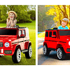 Auto a Batería Jeep G63 Con Licencia Mercedes 12V Rojo