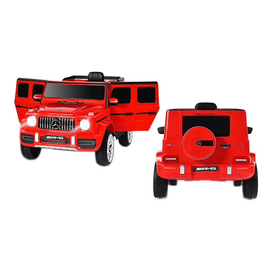 Auto a Batería Jeep G63 Con Licencia Mercedes 12V Rojo
