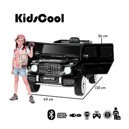 Auto a Batería Jeep G63 Con Licencia Mercedes 12V Negro