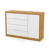 Comoda Tutto Con Puerta Blanca Caramelo